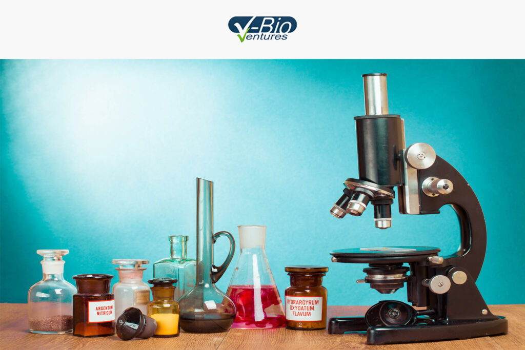 Vintage medicines and microscope