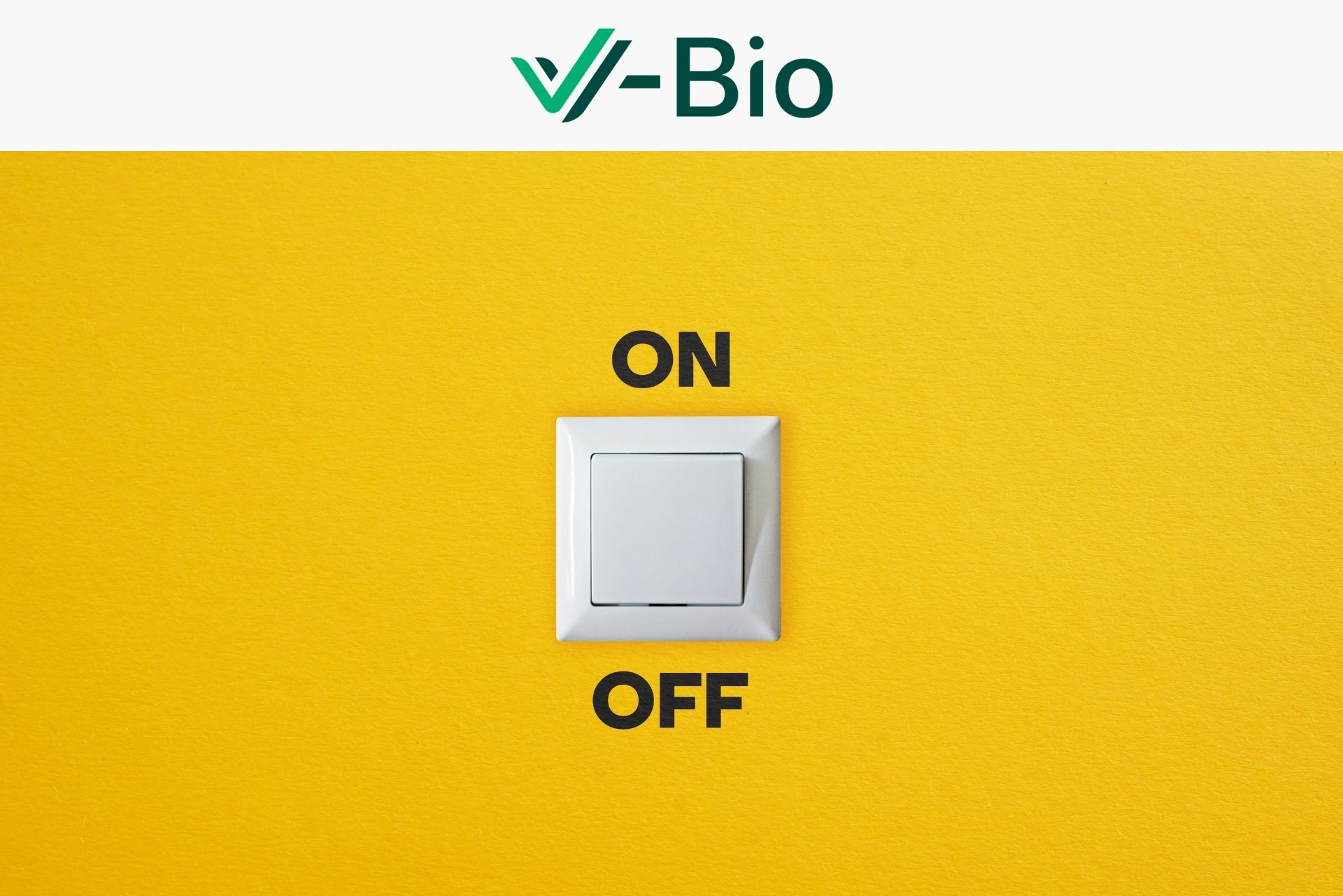 ON/OFF switch on a yellow wall