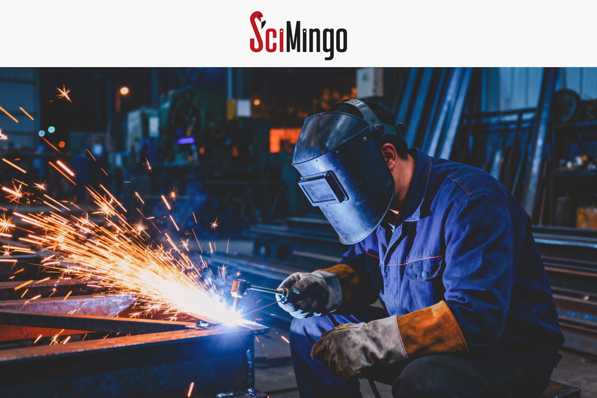 Metalworker welding